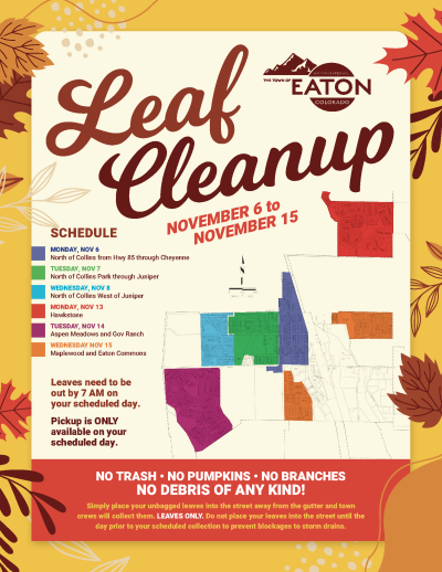 Eaton Annual Leaf Cleanup ends November 6th