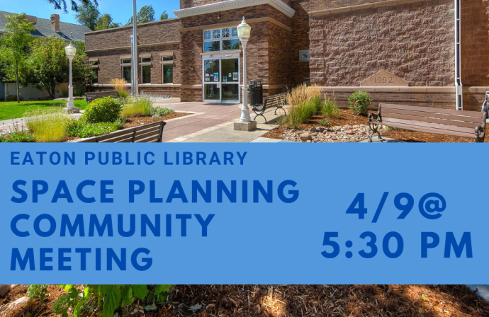 Space Planning meeting April 9th at 5:30pm