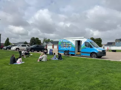 A photo of the Eaton Public Library Bookmobile